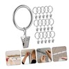 Operitacx 20pcs Sturdy Stainless Steel Curtain Rings Clips for Shower