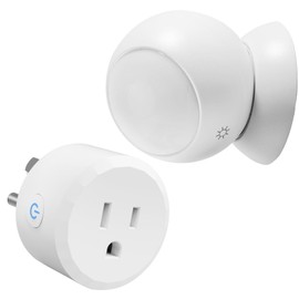 ASOFTY Motion Sensor Switch with Outlet, PIR Wireless Motion Sensor Switch, Adjustable Sensitivity, IP54 Waterproof Wireless Motion Detector with Plug for Lights and Devices for Indoor/Outdoor