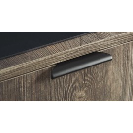 Gedotec RITTA 0369 Furniture Handles Aluminium | 1 Piece - Folding Door Handles Furniture | Length: 130 mm | Stainless Steel Look - Original Design | Cupboard Handles Drawer Handles Kitchen Handles