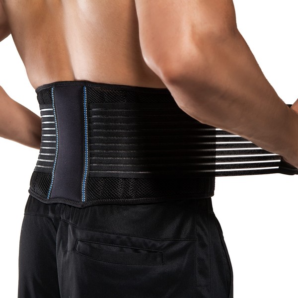 BraceUP Back Support Belt - Breathable Back Support for Men and Women, Back Support, Lumbar Support Belt for Lower Back for Sciatica (110-130 cm)