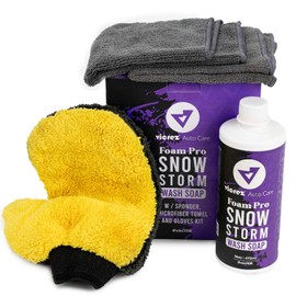 Vicrez Auto Care vac108 Foam Pro Snow Storm Wash Soap w/Sponger, Microfiber Towel and Gloves 16 Oz/ 473ML