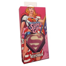 The Noble Collection Supergirl Pink Logo Keychain