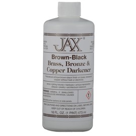 JAX Brown/Black Darkener - Metal Finishing Solution - Antique Finish Without Heat or Electricity - Pint