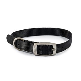 Ancol Viva Lightweight Weatherproof Black Buckle Collar Pet Training Accessory 26-31cm, Size 2