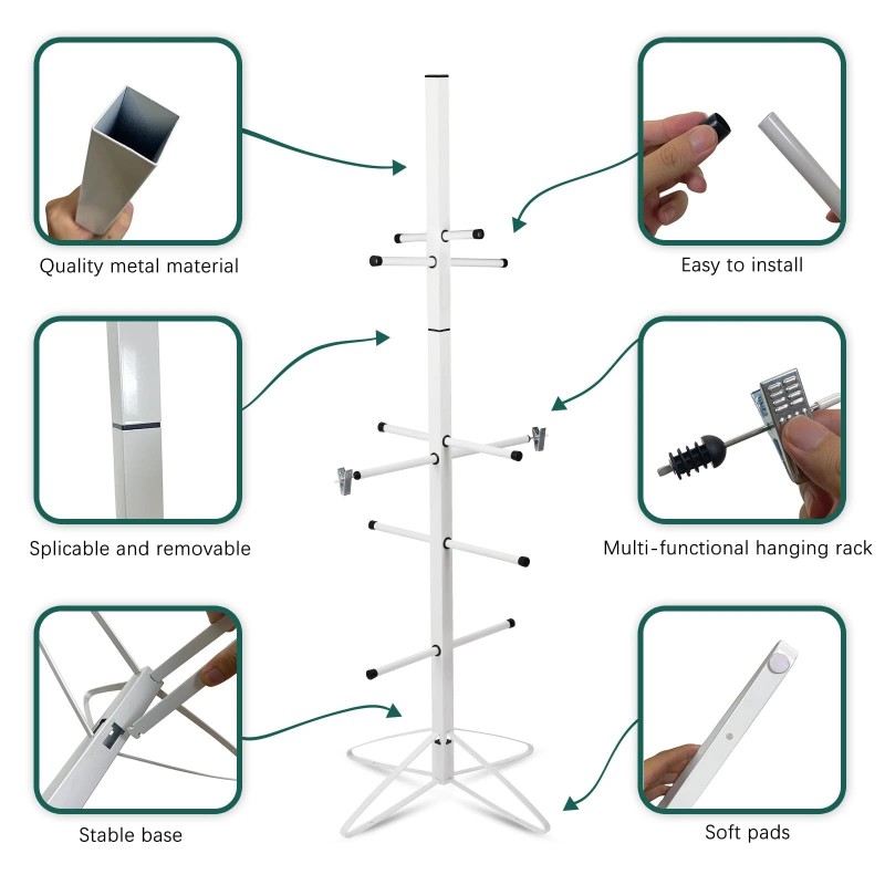 MYHLPER Hockey Gear Drying Rack Hockey Drying Rack Metal Sports