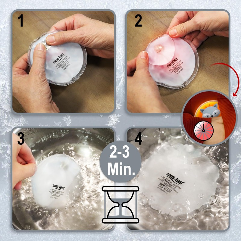 COM-FOUR® 4x pocket warmers wild animals, hand warmers for adults