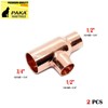 PAKA HAND TOOLS 3/4inch x 1/2inch x 1/2inch Copper Tee