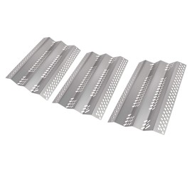 Heat Plate for AOG 24NB, 24NG, 24NP, 24PC, 30NB, 30PC, 36NB, 36PC, 24-B-06 24NB-00SP 24NP-00SP grill parts, Dyna Glo DCP480CSP Grill Replacement Parts, 3 Pcs Stainless Steel Grill Tube Burner Cover