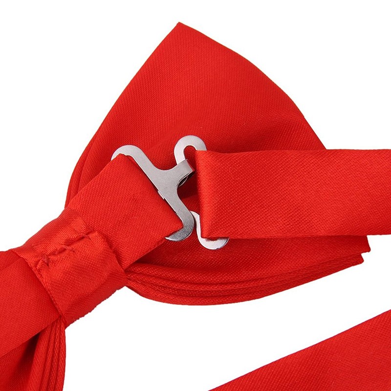 LUOEM Set of 3 Men's Satin Bow Tie Cummerbund Handkerchief