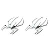 3D Spider Chrome Emblems Badges Sticker - High Gloss Silvery
