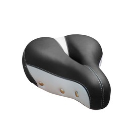 ALTREGO Asiento para Bicicleta Prostático, Ancho y Muy Cómodo, Incluye Broche (Blanco)