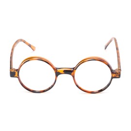 Readers Readers.com Reading Glasses: The Harry, Plastic Round Style for Men and Women - Tortoise, 2.75