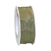 Präsent - Lyon Wired Taffeta Ribbon Ancient Green 40 mm