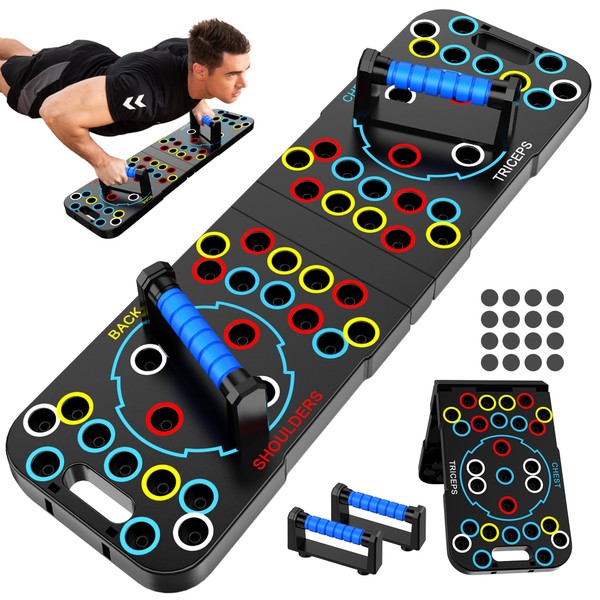 56-in-1 Push Up Board, Multi-function Foldable Push Up Bar, Portable
