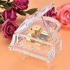 Grand Piano Shaped Windup Transprent Acrylic Music Box Birthday Present