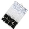 Minkissy Hair Beads Set 240pcs Black Transparent Braiding Beads Metal