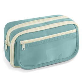 TIECHI Large Pencil Case for Girls Boys, Cute Pencil Case with Compartments for Students, Office, College, School Supplies (Blue)