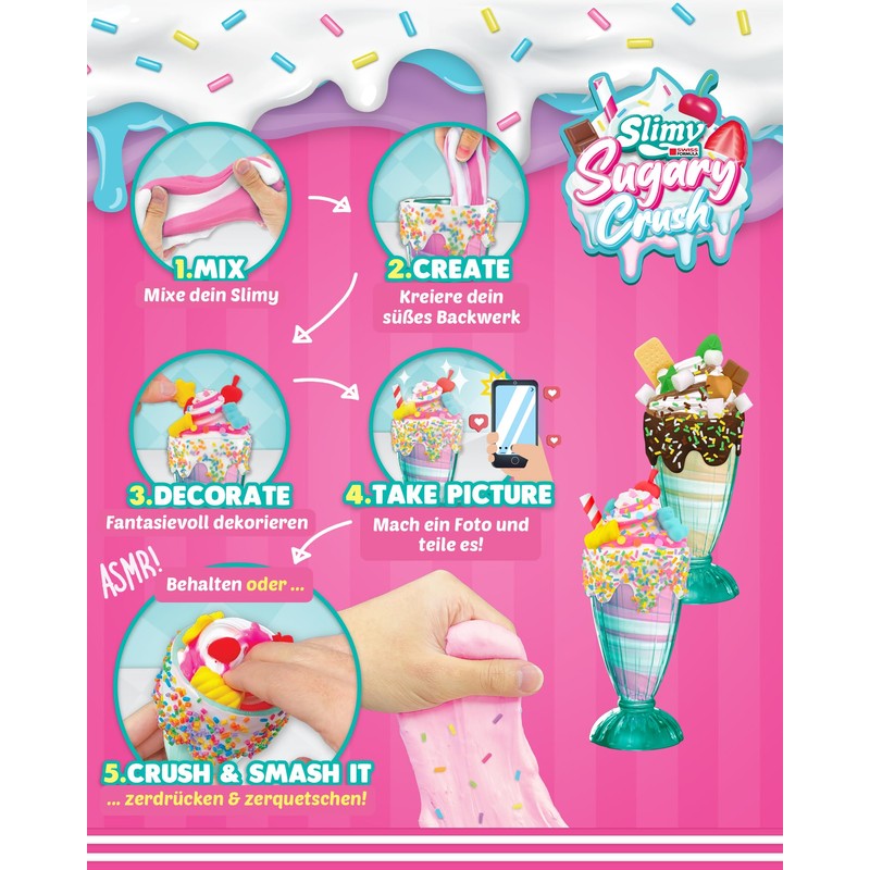 SLIMY Sugary Crush Milkshack, Slime and Clay Creative Set, Baking