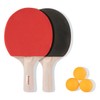 Beginner's Double-Sided Table Tennis Racket Set with Balls, Shakehand Grip, and Net Table Tennis Racket Set