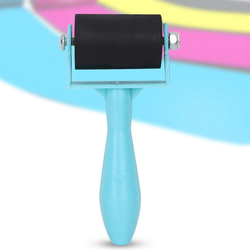 Rubber Roller, 1.4in Width Plastic Handle Printmaking Brayer for Anti