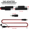 GELRHONR SAE to DC 8 mm Adapter Cable 14AWG, with