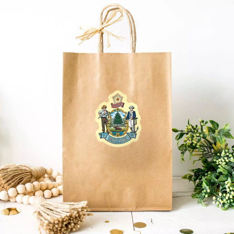 RetroPlanet Maine State Seal Die Cut Vinyl Sticker