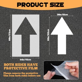 Oversized 60" x 36" Straight Arrow Stencil – Heavy-Duty Reusable Silicone Pavement Marking Template for Traffic, Parking Lots & Driveways
