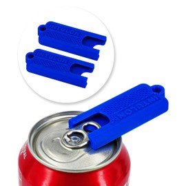 Intulon Compact Soda Can Opener and Beer Can Opener, Can Tab Lifter, Fits in Pocket (Blue, Mini (2 Pack))