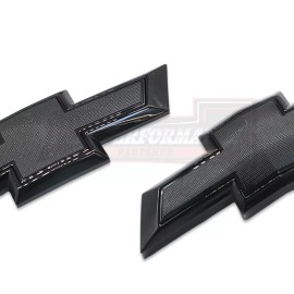 Unbranded Front & Rear Set Gloss Black Bowtie Emblem For Camaro Custom ZL1 LT1 2016-2022