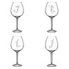 Set of 4 Wine Glass Goblet Mermaids (20 oz Jumbo)