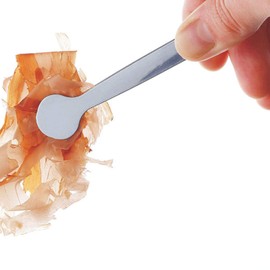 Nagao Tsubamesanjo Flat Condiment Tongs, 3.9 inches (10 cm), Stainless Steel, Made in Japan