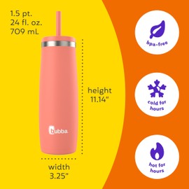 Bubba 24 oz Radiant Tumbler With Case, Rubberized Coral