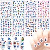 8pcs Cute Nail Art Stickers 3D Cartoon Nail Decals Self-Adhesive