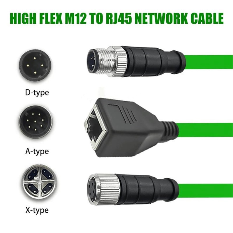 GXMRHWY M12 - Cable Ethernet industrial de PVC de 4