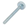 sourcing map M4 x 40 mm Thread Zinc Plate Knurled