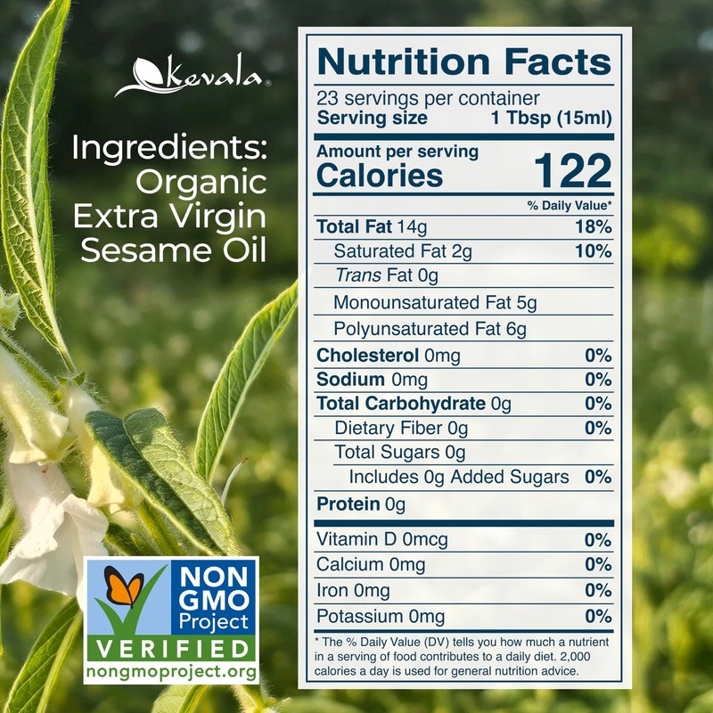 Kevala Organic Extra Virgin Sesame Oil – Only Premium Seeds