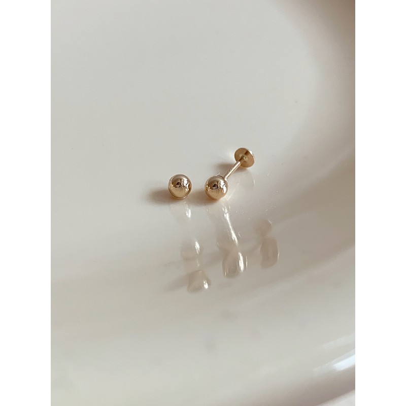 14k gold ball lablet piercing 6mm each (1 piece) /