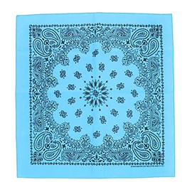 CTM® Bandana de algodón con estampado de cachemira contemporáneo, Turquesa, Talla única