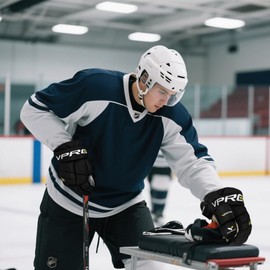 VPRO A hockey glove on the ice, protective gloves to protect against partition gloves and protection against partition gloves are the best choice for any athlete (F15/8)
