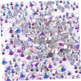 Ipetboom 2sets Rhinestones for Nail Art Crystal Ab Mixed Colors Flat Back Ss10ab 3D Decorations Jewelry Making 1440pcs*2
