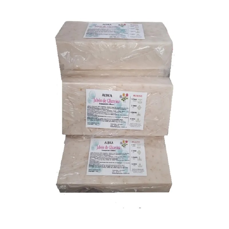 1 Kg Jabón De Glicerina Romero Con Extracto De Aloe