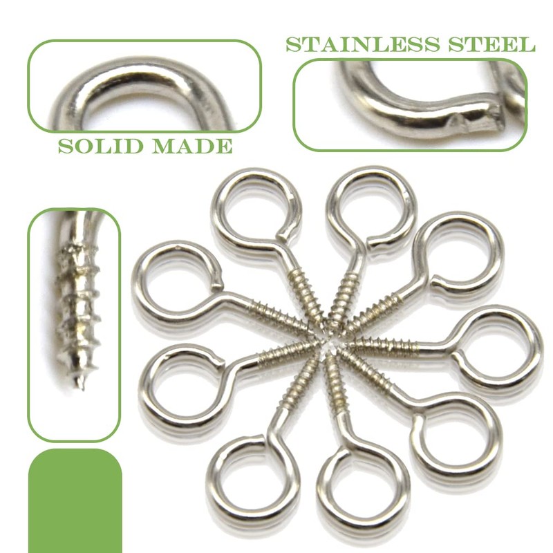 CEEYSEE 300 Pcs Small Screw Eye Mini Screw Eye Pin