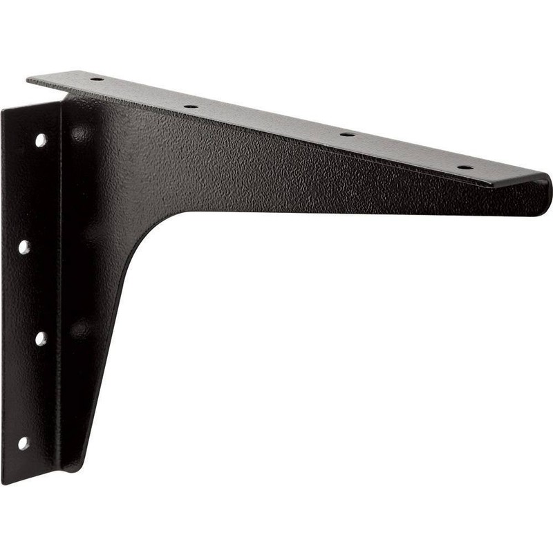 12" x 18" Heavy-Duty Steel Shelf Bracket, White, Pair