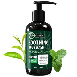 Gel de baño antibacteriano – Jabón antibacteriano y gel de baño de árbol de té para picazón deportista, pie de atletas, eccema y acné de espalda – Jab