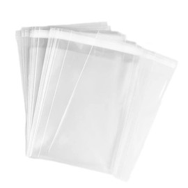 Erioctry 100 Pcs 4 3/4 X 6 1/2 Inch Clear Automatic Sealing Cello Cellophane Bags Food Safe Self-Sealing Resealable Treat Bags Good for Bakery Candy Chocolate Candle Cookie Poly Bags