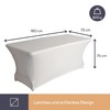 Velleman Table Cover Table Cover Husse Stretch Rectangular Washable White