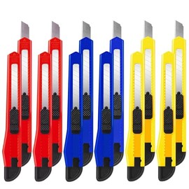 Utility Knife Retractacble Box Cuttera, Safety Lock Design, Extended Use for Home, Office, Craft, Razor Knife, Paper Knife, Disposable Box Opener (24 Pack)