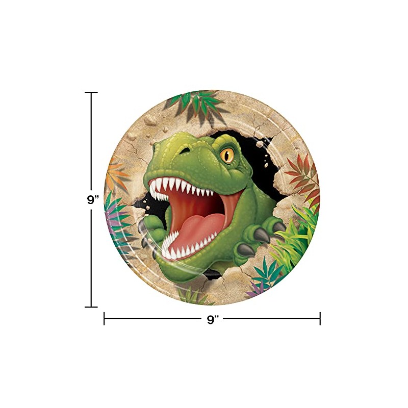 Trendware Dinosaur Paper Plates, 24 Count