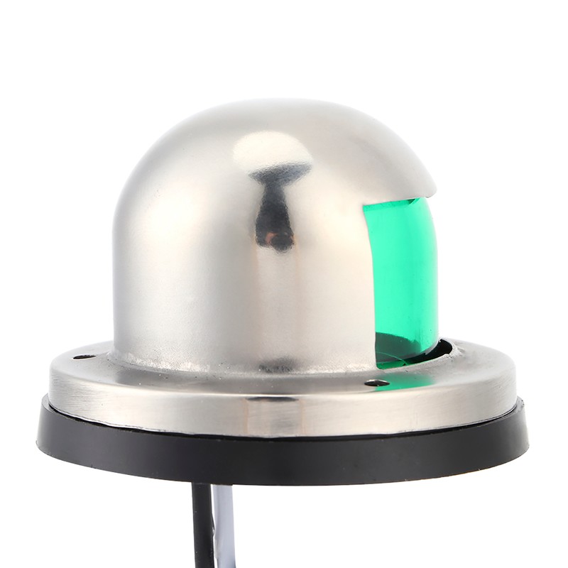 2pcs 12V Red Green LED Navigation Lights Stainless Steel Sailing