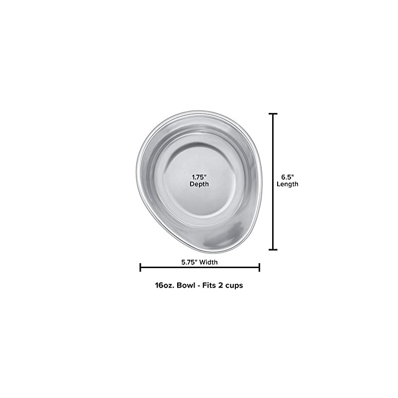 WeatherTech Extra Single Bowl - 16 oz, Stainless Steel (81BOWL16)